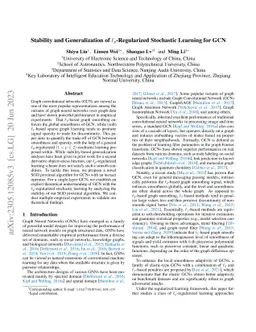 Stability and Generalization of lp-Regularized Stochastic Learning for
  GCN