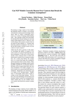 Can NLP Models Correctly Reason Over Contexts that Break the Common
  Assumptions?