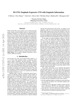 EE-TTS: Emphatic Expressive TTS with Linguistic Information