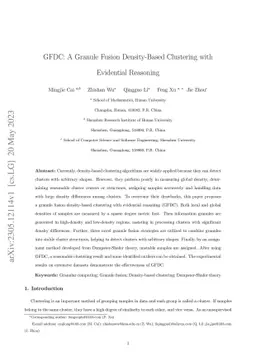 GFDC: A Granule Fusion Density-Based Clustering with Evidential
  Reasoning