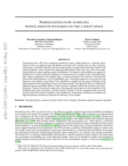 Normalizing flow sampling with Langevin dynamics in the latent space