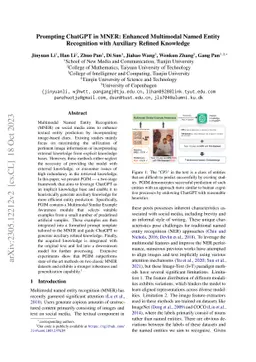 Prompting ChatGPT in MNER: Enhanced Multimodal Named Entity Recognition
  with Auxiliary Refined Knowledge