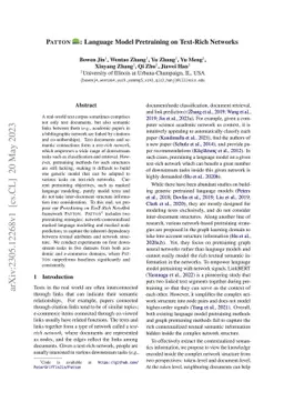 Patton: Language Model Pretraining on Text-Rich Networks