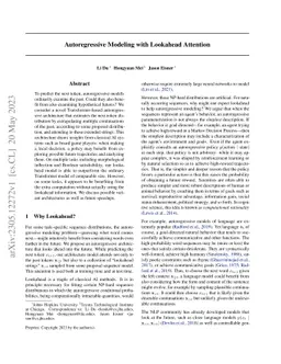 Autoregressive Modeling with Lookahead Attention