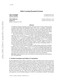 Safely Learning Dynamical Systems