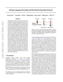 Lifelong Language Pretraining with Distribution-Specialized Experts