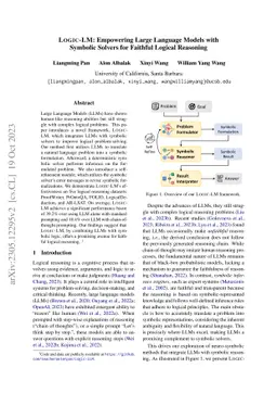 Logic-LM: Empowering Large Language Models with Symbolic Solvers for
  Faithful Logical Reasoning