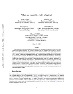 When are ensembles really effective?