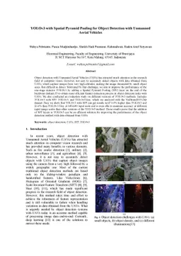 YOLOv3 with Spatial Pyramid Pooling for Object Detection with Unmanned
  Aerial Vehicles
