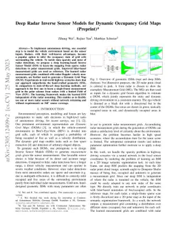 Deep Radar Inverse Sensor Models for Dynamic Occupancy Grid Maps