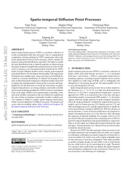 Spatio-temporal Diffusion Point Processes