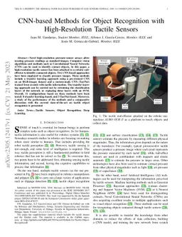 CNN-based Methods for Object Recognition with High-Resolution Tactile
  Sensors