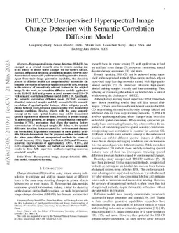 DiffUCD:Unsupervised Hyperspectral Image Change Detection with Semantic
  Correlation Diffusion Model
