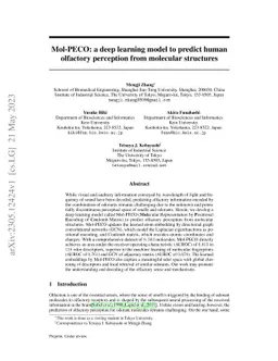 Mol-PECO: a deep learning model to predict human olfactory perception
  from molecular structures