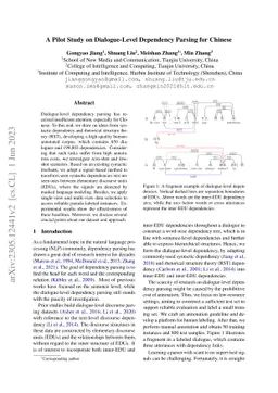 A Pilot Study on Dialogue-Level Dependency Parsing for Chinese
