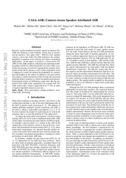 CASA-ASR: Context-Aware Speaker-Attributed ASR