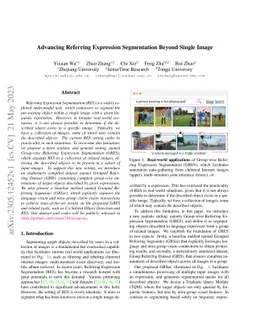 Advancing Referring Expression Segmentation Beyond Single Image