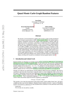 Quasi-Monte Carlo Graph Random Features