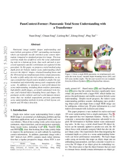 PanoContext-Former: Panoramic Total Scene Understanding with a
  Transformer