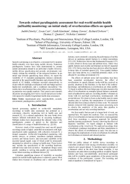 Towards robust paralinguistic assessment for real-world mobile health
  (mHealth) monitoring: an initial study of reverberation effects on speech