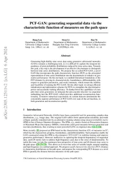 PCF-GAN: generating sequential data via the characteristic function of
  measures on the path space