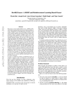 BertRLFuzzer: A BERT and Reinforcement Learning Based Fuzzer