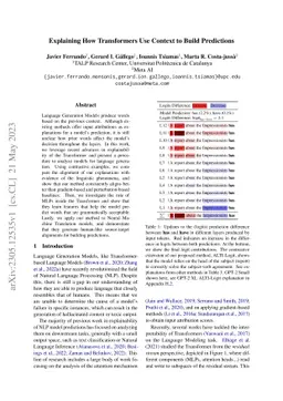 Explaining How Transformers Use Context to Build Predictions