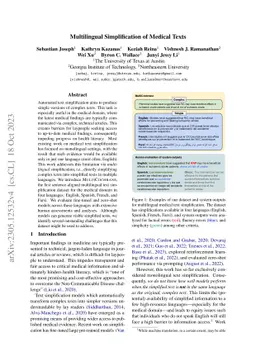 Multilingual Simplification of Medical Texts