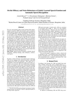 On the Efficacy and Noise-Robustness of Jointly Learned Speech Emotion
  and Automatic Speech Recognition