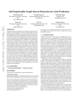 Self-Explainable Graph Neural Networks for Link Prediction