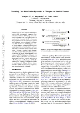 Modeling User Satisfaction Dynamics in Dialogue via Hawkes Process