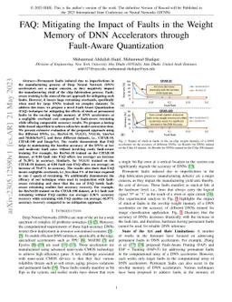 FAQ: Mitigating the Impact of Faults in the Weight Memory of DNN
  Accelerators through Fault-Aware Quantization