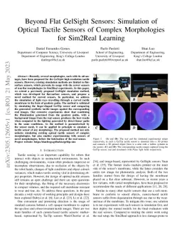 Beyond Flat GelSight Sensors: Simulation of Optical Tactile Sensors of
  Complex Morphologies for Sim2Real Learning