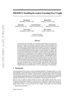 PRODIGY: Enabling In-context Learning Over Graphs