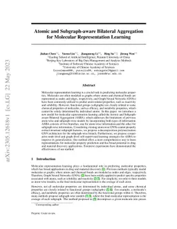 Atomic and Subgraph-aware Bilateral Aggregation for Molecular
  Representation Learning