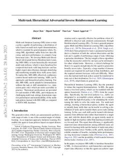 Multi-task Hierarchical Adversarial Inverse Reinforcement Learning