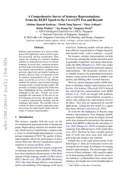 A Comprehensive Survey of Sentence Representations: From the BERT Epoch
  to the ChatGPT Era and Beyond