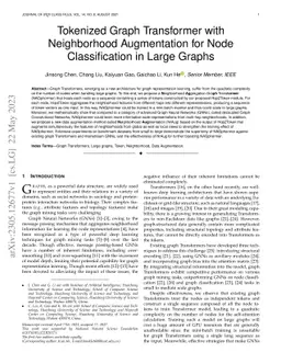 Tokenized Graph Transformer with Neighborhood Augmentation for Node
  Classification in Large Graphs