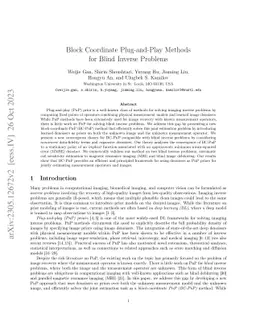 Block Coordinate Plug-and-Play Methods for Blind Inverse Problems