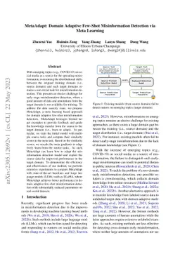MetaAdapt: Domain Adaptive Few-Shot Misinformation Detection via Meta
  Learning