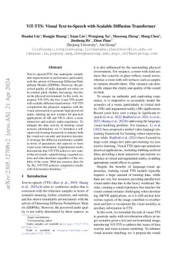 ViT-TTS: Visual Text-to-Speech with Scalable Diffusion Transformer
