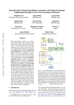 Beyond Labels: Empowering Human Annotators with Natural Language
  Explanations through a Novel Active-Learning Architecture