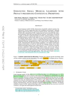 Enhancing Small Medical Learners with Privacy-preserving Contextual
  Prompting