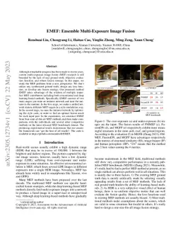 EMEF: Ensemble Multi-Exposure Image Fusion