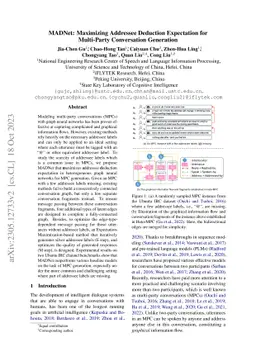 MADNet: Maximizing Addressee Deduction Expectation for Multi-Party
  Conversation Generation