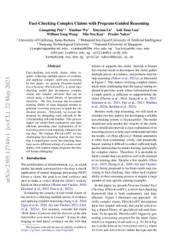 Fact-Checking Complex Claims with Program-Guided Reasoning