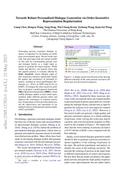 Towards Robust Personalized Dialogue Generation via Order-Insensitive
  Representation Regularization
