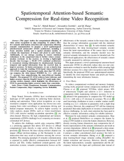 Spatiotemporal Attention-based Semantic Compression for Real-time Video
  Recognition
