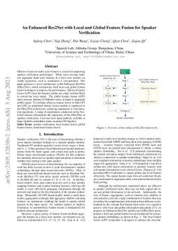 An Enhanced Res2Net with Local and Global Feature Fusion for Speaker
  Verification