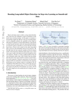 Boosting Long-tailed Object Detection via Step-wise Learning on
  Smooth-tail Data